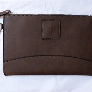 Brown Leather Men's Clutch